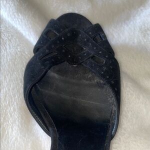 Manolo Blahnik Black Textured Heels